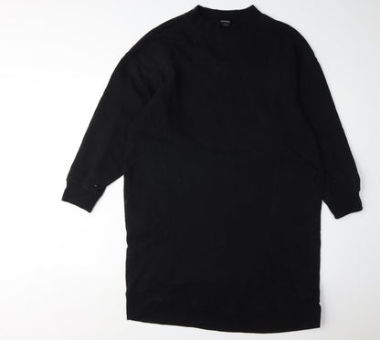 Monki Women’s Black Dress M, Cotton Blend Casual