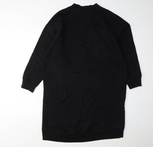 Monki Women’s Black Dress M, Cotton Blend Casual