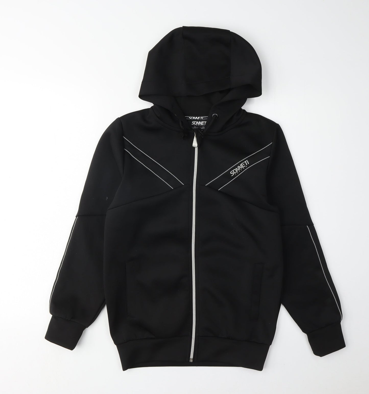 Sonneti Boys Black M Full Zip Hoodie