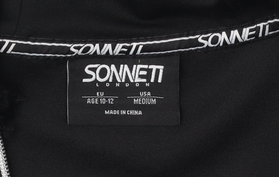 Sonneti Boys Black M Full Zip Hoodie