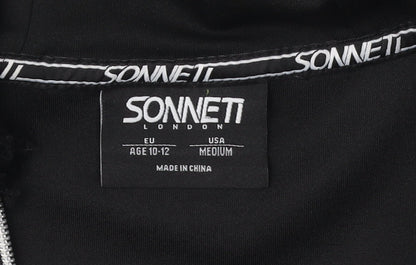 Sonneti Boys Black M Full Zip Hoodie