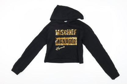 Harry Potter Girls Black Sequin Hoodie 11-12 Years - Magic Pullover