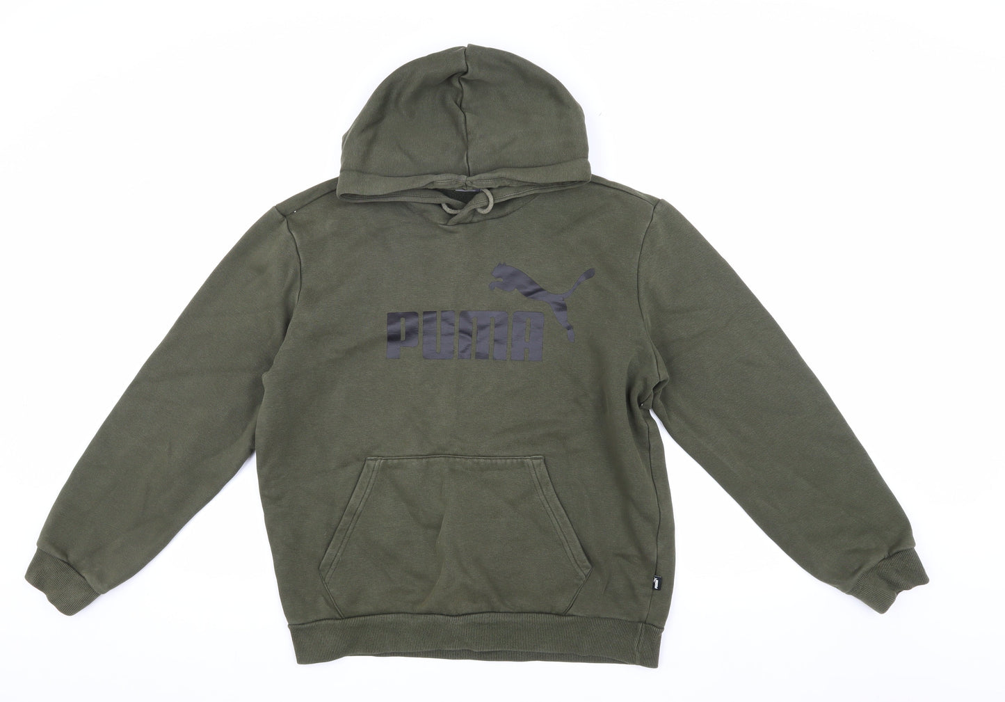 Mens UK Size S PUMA Green Pullover Hoodie