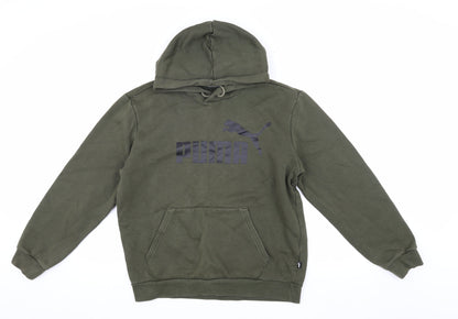 Mens UK Size S PUMA Green Pullover Hoodie