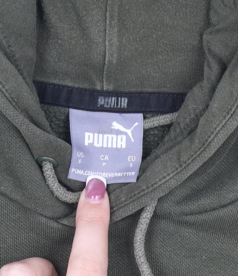 Mens UK Size S PUMA Green Pullover Hoodie