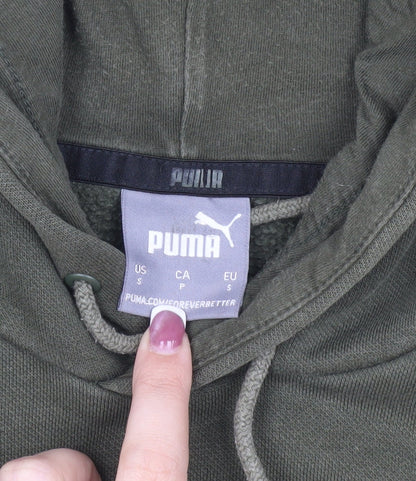 Mens UK Size S PUMA Green Pullover Hoodie