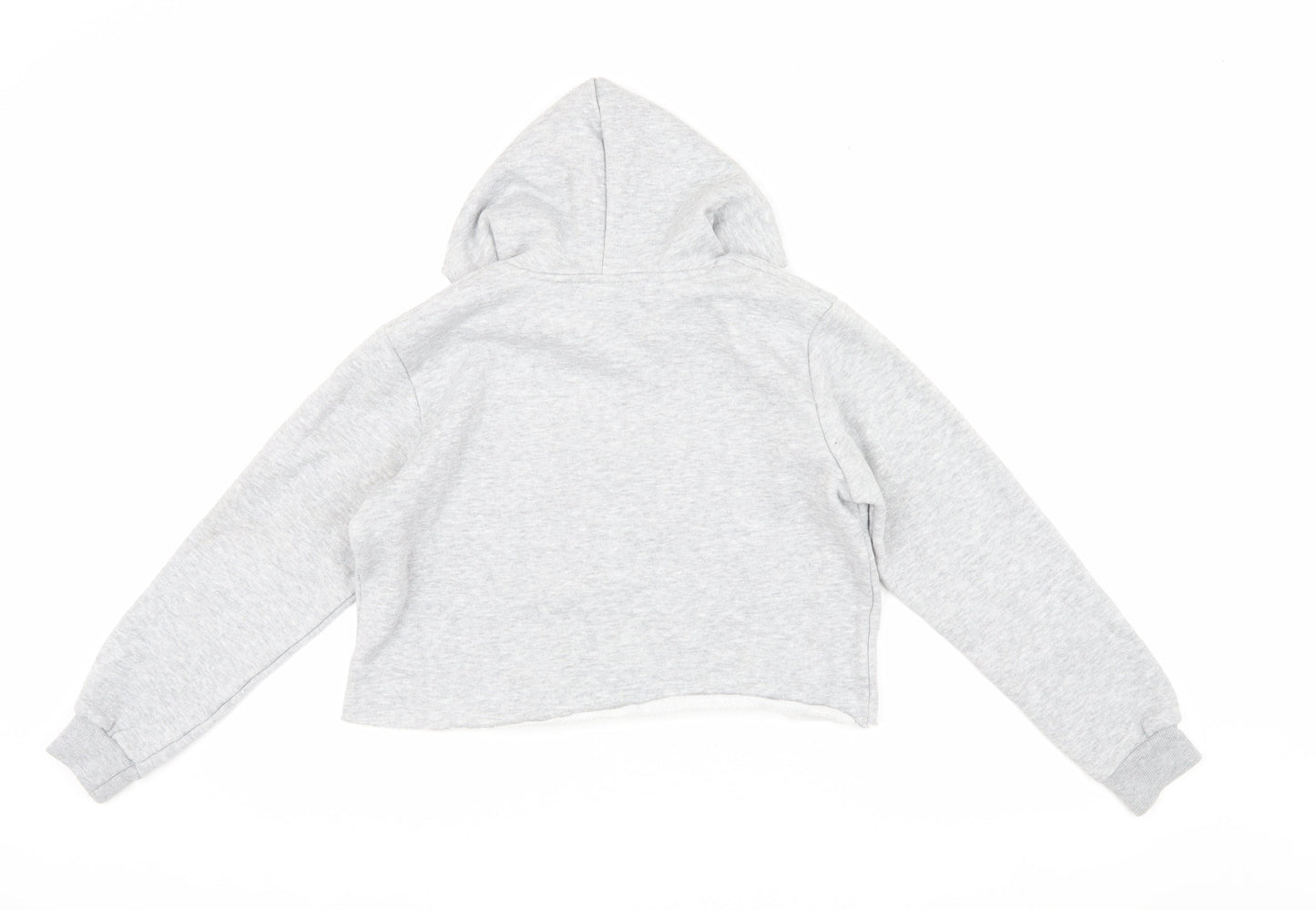 Hype Girls Grey Cotton Hoodie Pullover, 13 Years, Hooded Casual