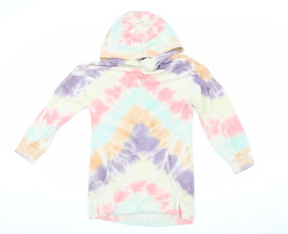 Next Girls Multicoloured Pullover Tie-Dye Hoodie, Size 9 Years