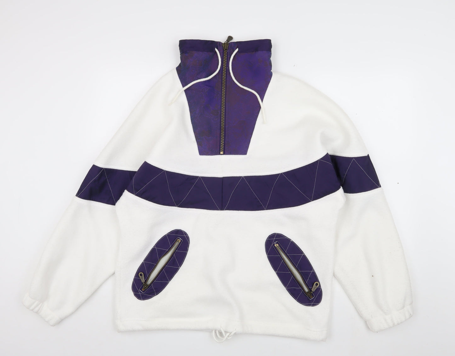 Rodeo Women's White 1/4 Zip Pullover Sweatshirt