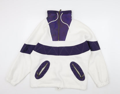 Rodeo Women's White 1/4 Zip Pullover Sweatshirt