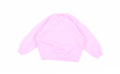 Zara Girls Pink Barbie Pullover Sweatshirt 9-10 Years