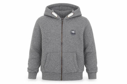 Front view of SoulCal boys’ grey hoodie jacket 13 years