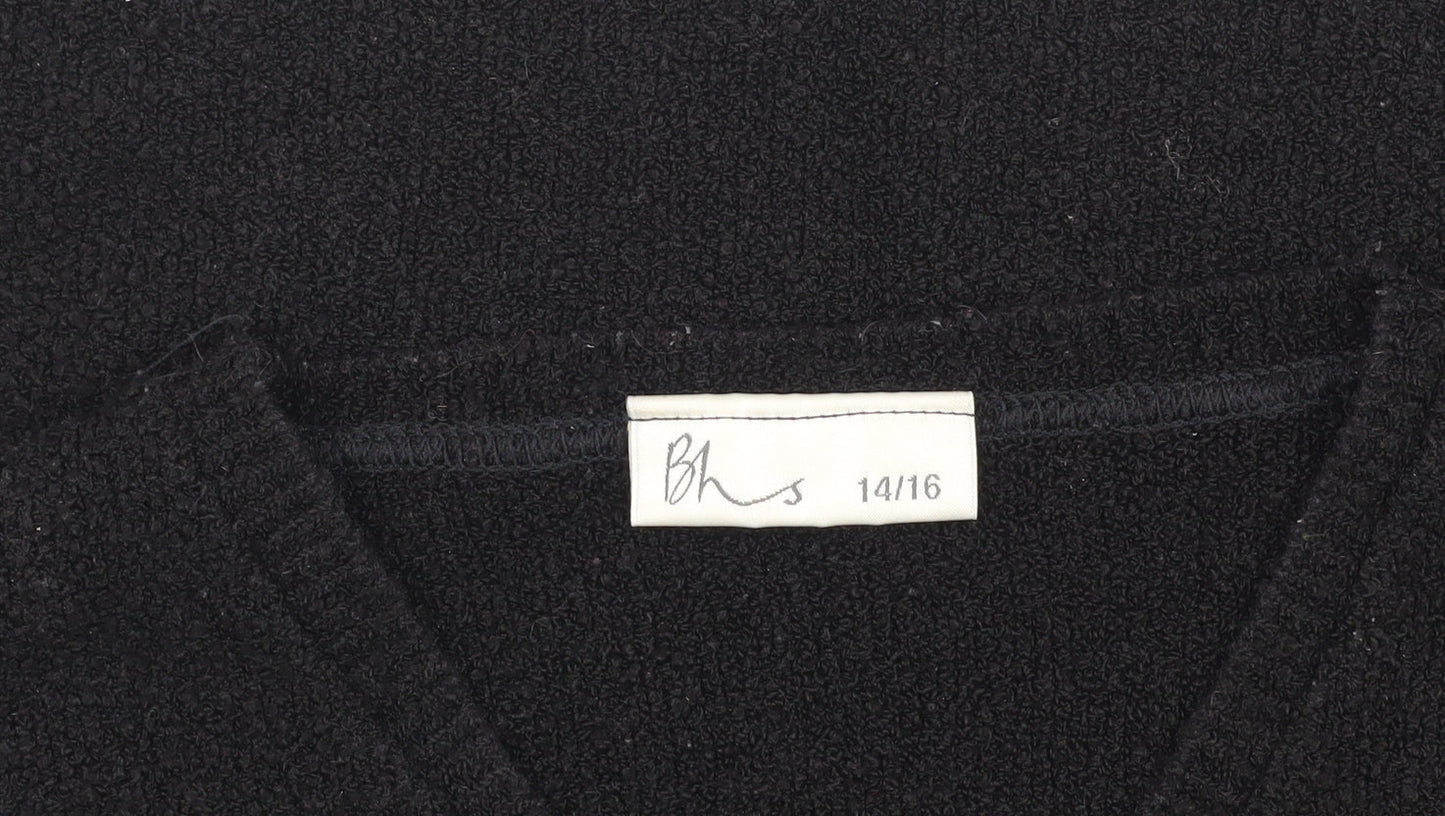 BHS Women's Black Pullover Jumper Size 14