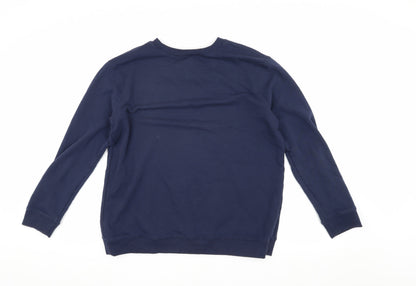 Mens UK Size L DECATHLON Blue Pullover Sweatshirt