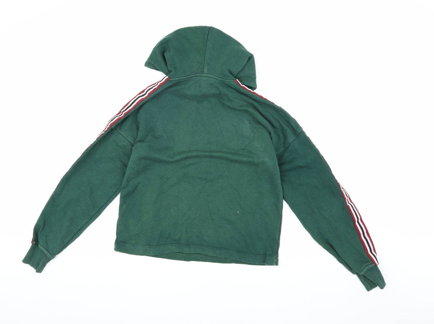 Unisex Adults UK Size XS Pull&Bear Green Pullover Hoodie