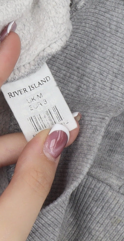 Mens UK Size M River Island Grey Basic Jacket