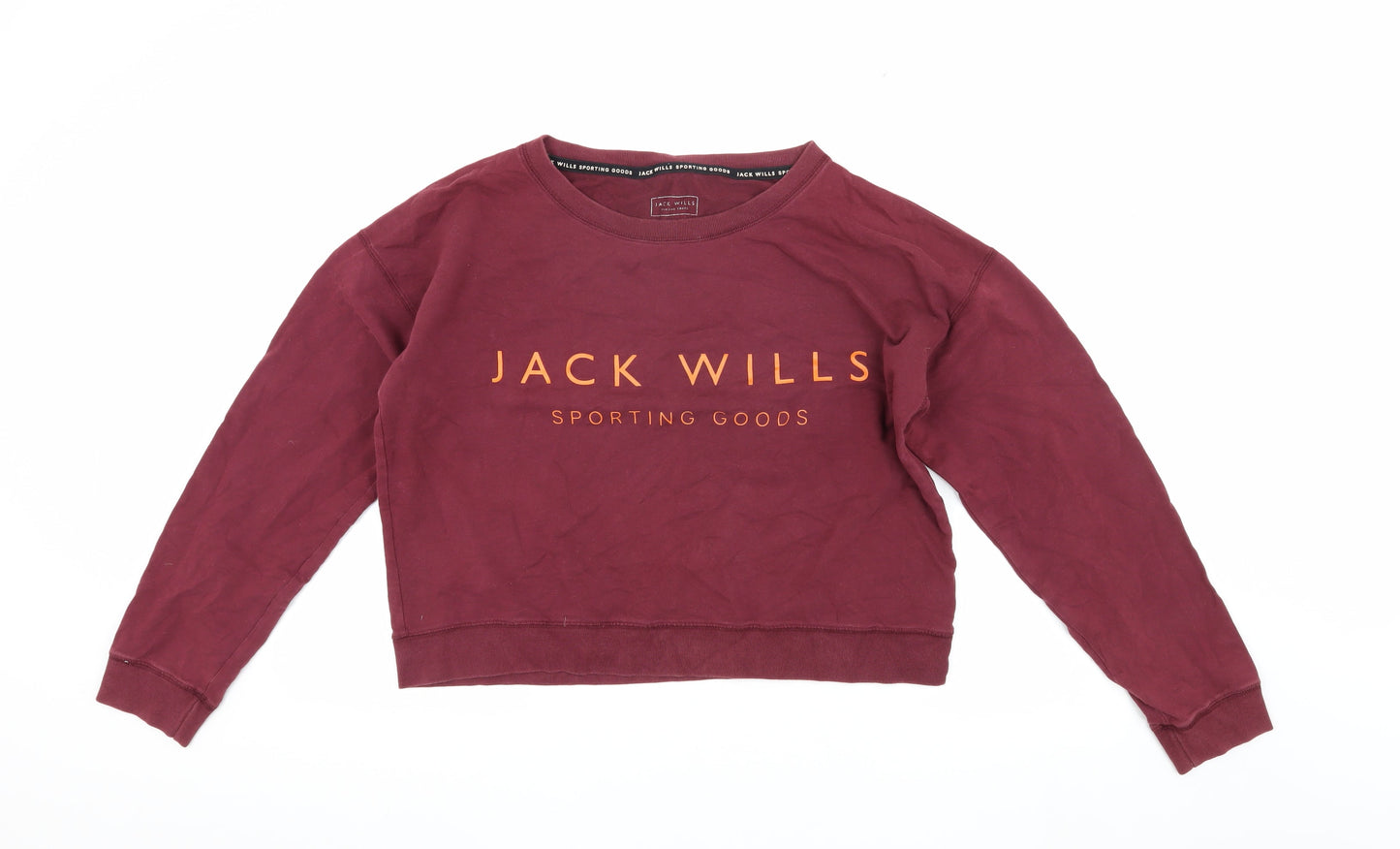 Womens UK Size 12 Jack Wills Red Pullover Sweatshirt