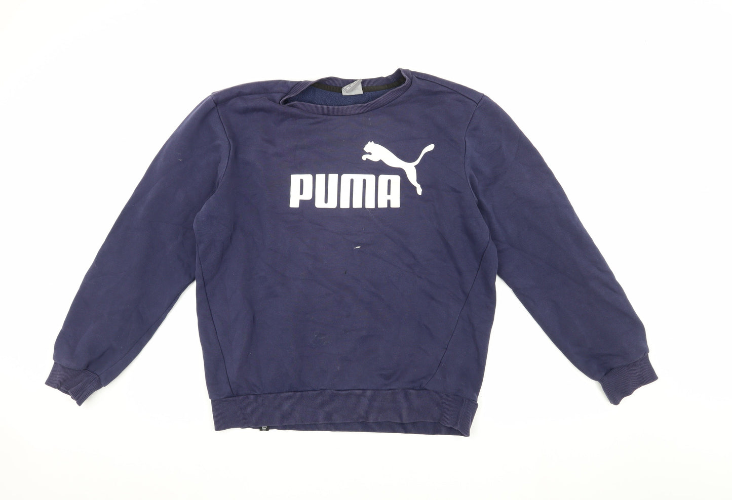 Mens UK Size M PUMA Blue Pullover Sweatshirt
