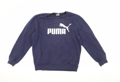 Mens UK Size M PUMA Blue Pullover Sweatshirt