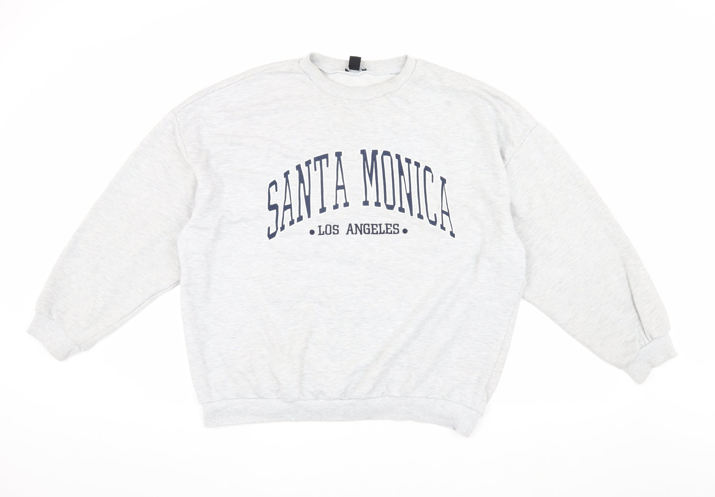 Boohoo Unisex Grey Graphic Print Pullover Sweatshirt XL