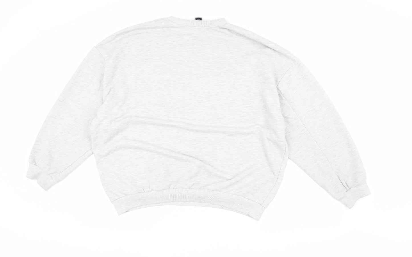 Boohoo Unisex Grey Graphic Print Pullover Sweatshirt XL