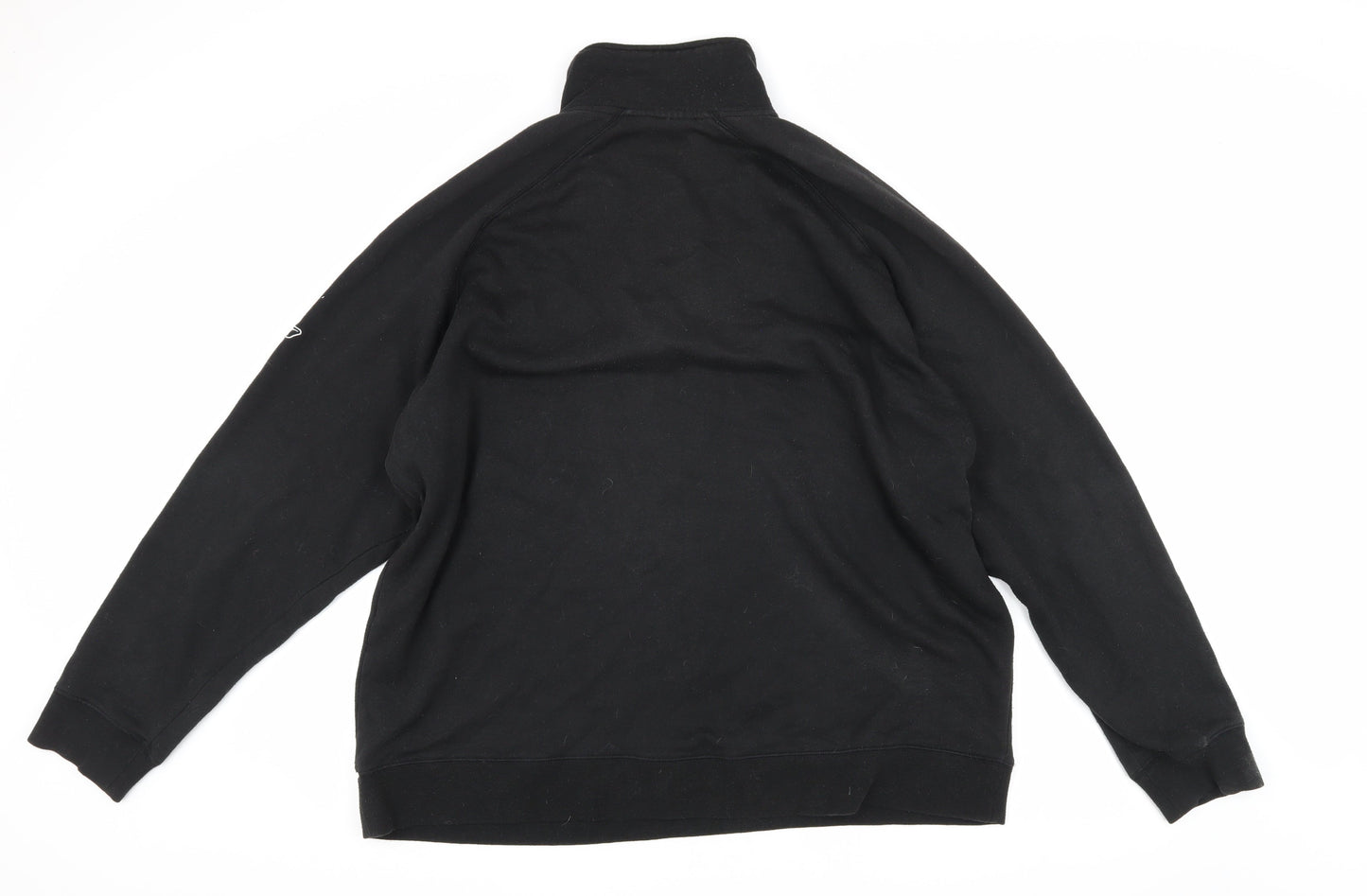 Mens UK Size L Reebok Black 1/4 Zip Sweatshirt