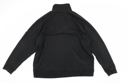Mens UK Size L Reebok Black 1/4 Zip Sweatshirt