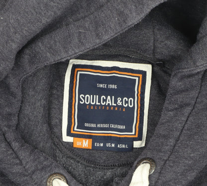 Mens UK Size M SoulCal & Co Grey Pullover Hoodie