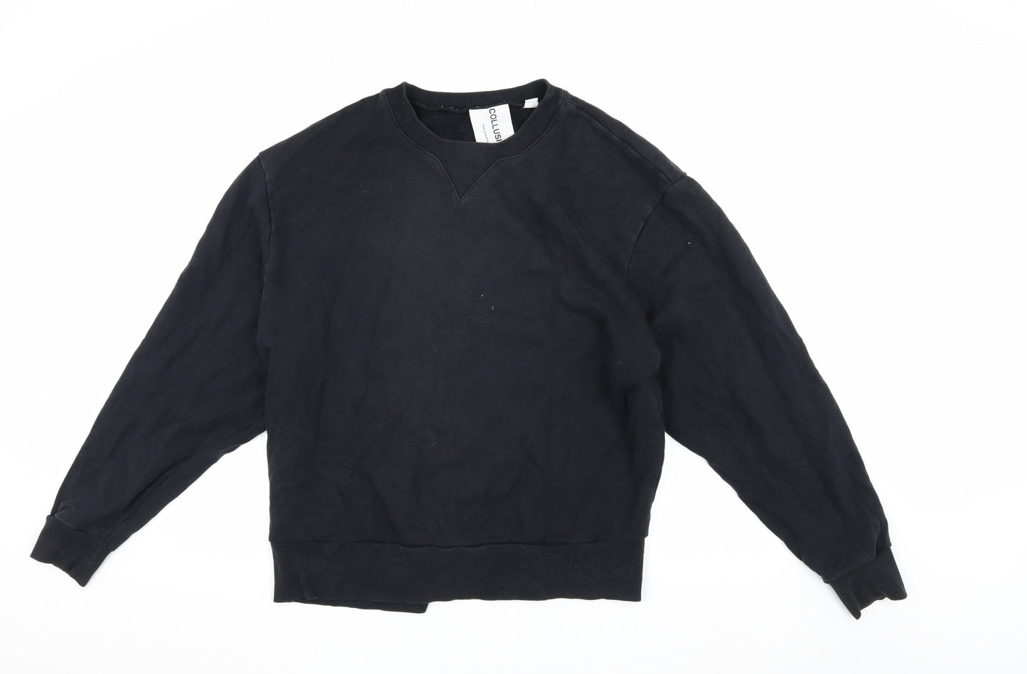Mens UK Size L COLLUSION Black Pullover Sweatshirt