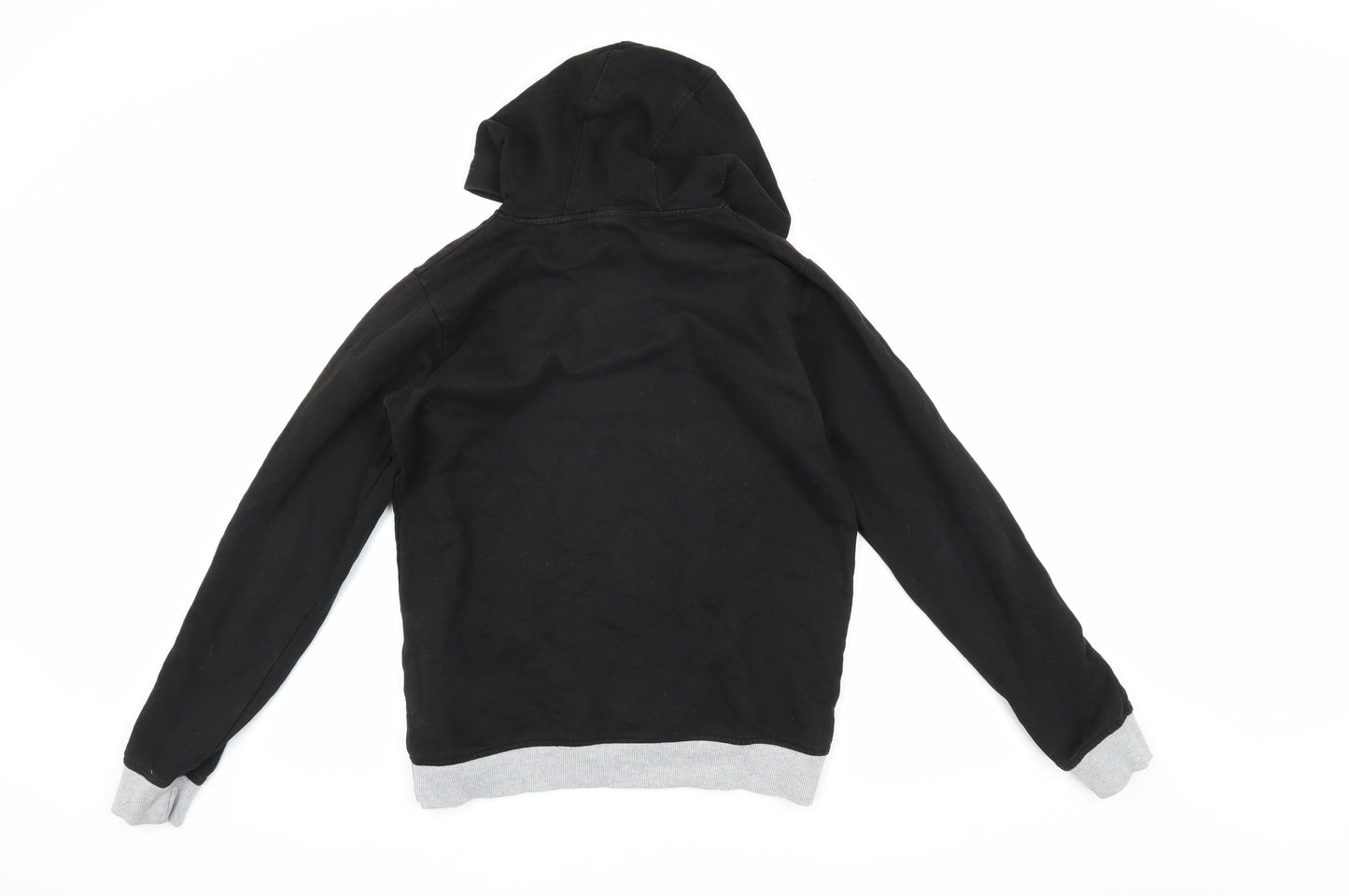 Bench Boys Black Pullover Hoodie with Logo, Size 13 Years