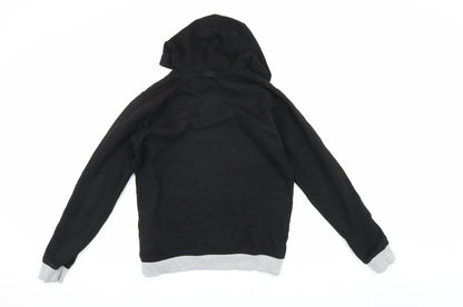 Bench Boys Black Pullover Hoodie with Logo, Size 13 Years