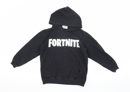 Fortnite Boys Black Pullover Hoodie, Age 9-10, Graphic Print
