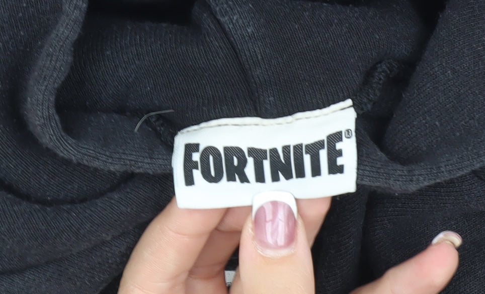 Fortnite Boys Black Pullover Hoodie, Age 9-10, Graphic Print
