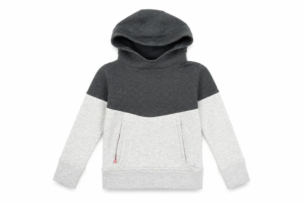 Front view of Decathlon boys’ multicoloured hoodie, 5-6 years, pullover style