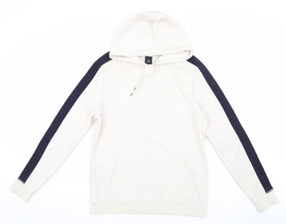 Mens UK Size S River Island Ivory Pullover Hoodie