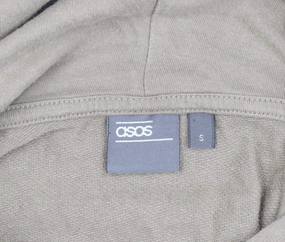 Mens UK Size S ASOS Beige Pullover Hoodie