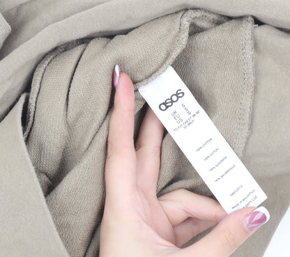 Mens UK Size S ASOS Beige Pullover Hoodie