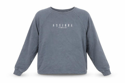 Thrills Women's Blue Pullover Sweatshirt, Size 0