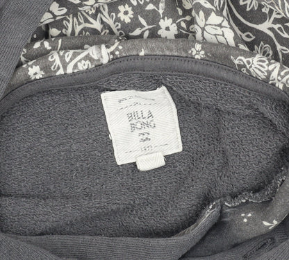 Billabong Women's Grey S Pullover Hoodie with Logo