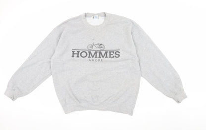 Hearts & Bows Unisex Grey Pullover Sweatshirt L