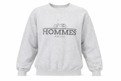 Front view of Hearts & Bows unisex grey pullover sweatshirt l