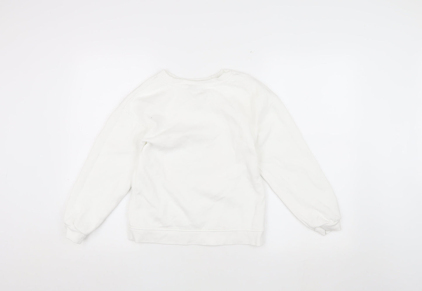 Harry Potter Girls White Pullover Sweatshirt 9-10Y Graphic Print
