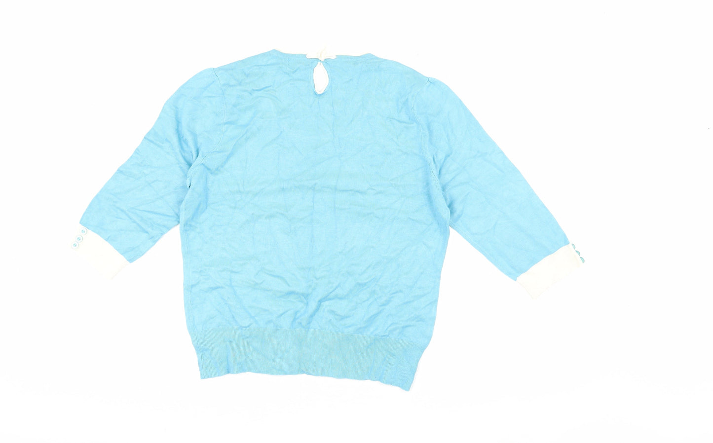Womens UK Size 16 M&Co Blue Pullover Jumper