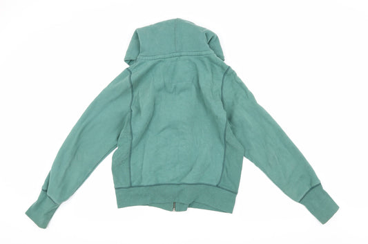 American Eagle Men's Green Hooded Jacket L