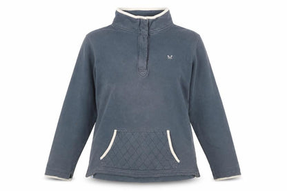 Front view of Crew Clothing Women's Blue Pullover Sweatshirt 12