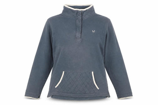 Front view of Crew Clothing Women's Blue Pullover Sweatshirt 12