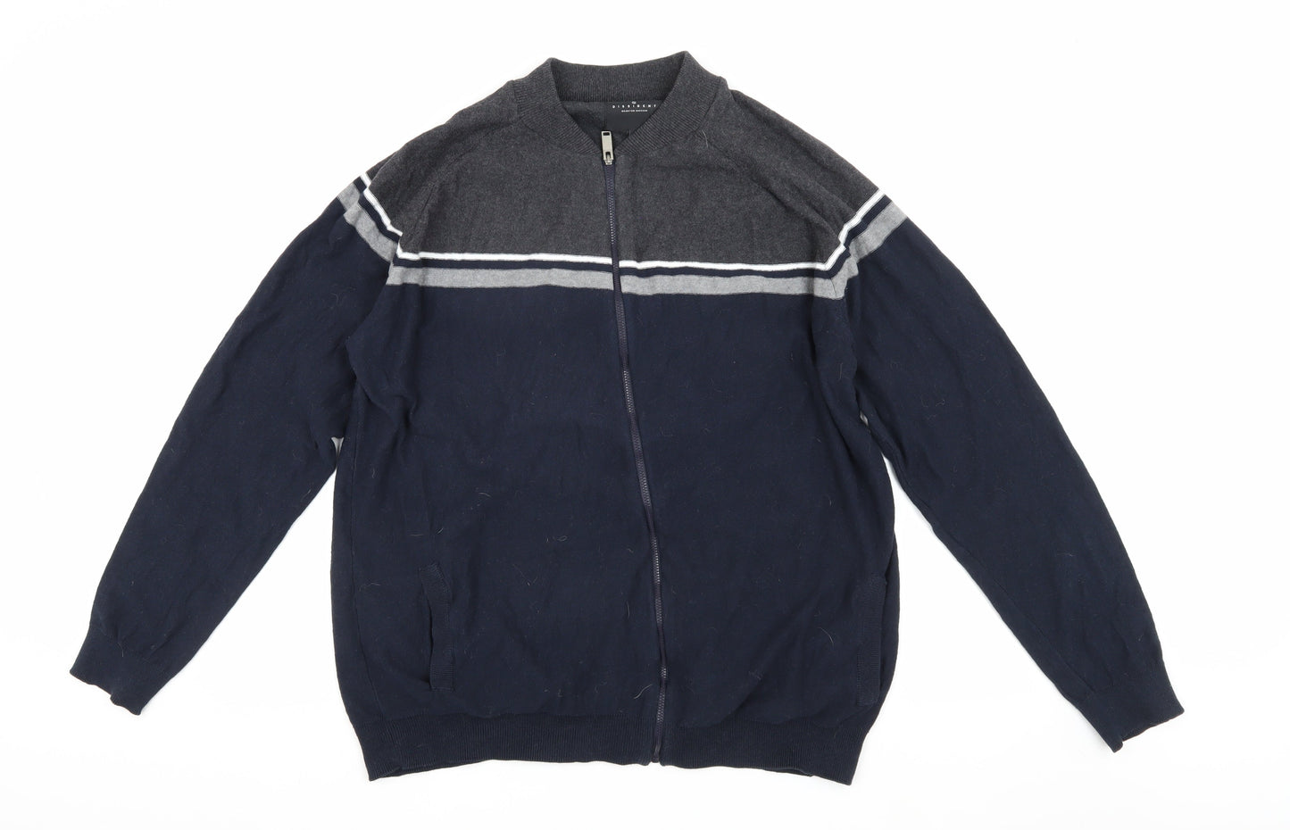 Mens UK Size 2XL Dissident Blue Bomber Jacket