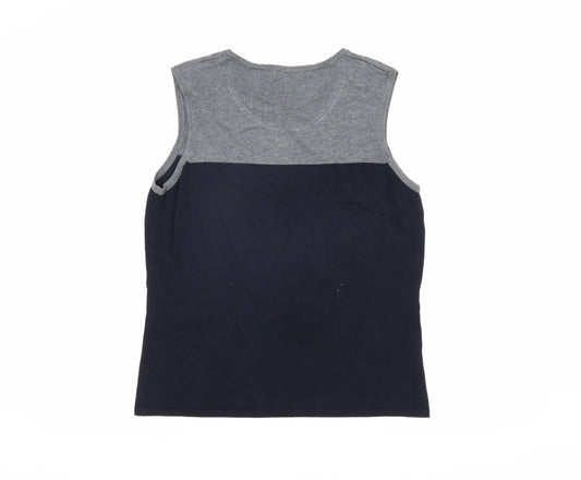 Austin Reed Grey & Blue Men's Sleeveless Vest L