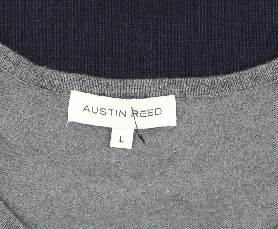 Austin Reed Grey & Blue Men's Sleeveless Vest L