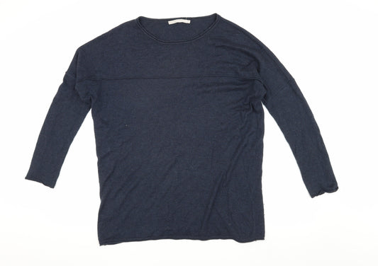 Womens UK Size S YAYA Blue Pullover Jumper